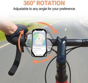 img 3 attached to 🚲 Велосипедный держатель для телефона: 360° отсоединяемая поворотная подставка на рулем велосипеда и мотоцикла (черный)