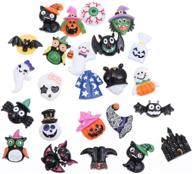 🎃 24 resin halloween craft embellishments - wizard, pumpkin, lantern, ghost cartoon flatbacks for hair decor, party decoration - toyandona logo