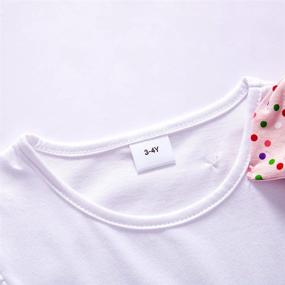 img 2 attached to Vibrant & Charming: JUXINSU Toddler Rainbow Cartoon SH6219 Fuchsia Girls' Clothing