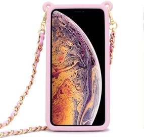 img 3 attached to 📱 LUVI iPhone 12 Pro Max Wallet Case | Crossbody Strap, Lanyard, Neck Strap | Credit Card Holder with Purse Handbag Shoulder Strap | Silicone Rubber Soft Protection Cover in Pink