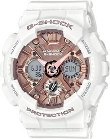 img 1 attached to 🕰️ Casio Women's G Shock Stainless Steel Quartz Watch: White Resin Strap, Model GMA-S120MF-7A2CR