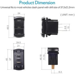 img 3 attached to Voltmeter Digital Battery Monitor Switches Interior Accessories