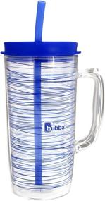 img 4 attached to 🧳 Bubba Envy Travel Thermal Mug, 48oz - Straw, Double Wall Insulated - Serenity Stripes - Ideal for Travel