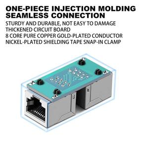 img 2 attached to Dinggsun RJ45 Coupler 10 Pack - синий разъем Ethernet-удлинитель для кабелей Cat7 Cat6 Cat5e - адаптер от женского к женскому