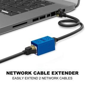 img 1 attached to Dinggsun RJ45 Coupler 10 Pack - синий разъем Ethernet-удлинитель для кабелей Cat7 Cat6 Cat5e - адаптер от женского к женскому