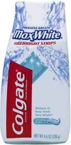 img 2 attached to 👄 Advanced Colgate Max White Toothpaste with Refreshing Mini Breath Strips - 4.6 oz - Crystal Mint