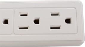 img 2 attached to High-Quality 6Ft 8-Outlet Surge Protector 15A, 90J - 6 Foot Power Strip with 8 Outlets (White)