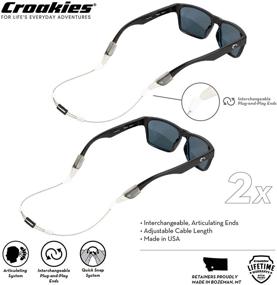 img 3 attached to Croakies Endless Eyewear Retainer Silver