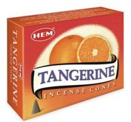 🍊 tangerine incense - pack of 12 boxes, 10 cones each - hem incense from india логотип