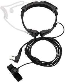 img 4 attached to 🎧 Covert Acoustic Tube Tactical Walkie Talkies Earpiece Headset with Finger PTT and Flexible Throat Mic Microphone. Compatible with Retevis H-777, Baofeng UV-5R 666S 777S 888S, Kenwood Pro-Talk XLS 2pin.