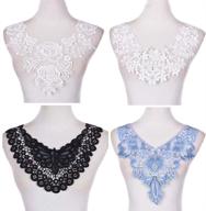 🌸 ubooms 4 pcs neckline applique collar patch: exquisite floral lace embroidery for clothes sewing logo