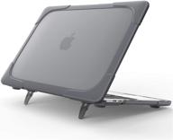💻 batyue macbook pro 13 inch case 2020 release a2289/ a2251: heavy duty slim protective cover (grey) logo