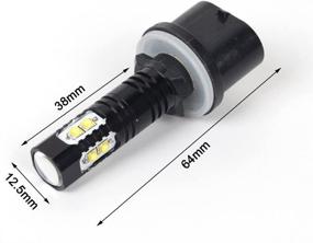 img 2 attached to 🔆 Luyed 2 x Супер Яркий Высокая Мощность 50W 10 SMD CREE XBD Источник Света в Белом Цвете, Совместимый с 880 886 890 892 - Светодиодные Лампы для Противотуманных Фар