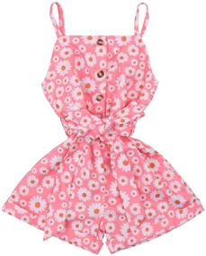 img 4 attached to Toddler Clothes Suspender Jumpsuit Coverall Girls' Clothing and Jumpsuits & Rompers