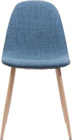 img 3 attached to 🪑 Set of 2 Camden Mid Century Muted Blue Fabric Dining Chairs with Light Walnut Wood Finish Legs - Enhanced SEO