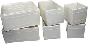 img 1 attached to Ikea White Drawer Storage Organizer Box Bin Tote (Set of 6)