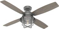 🌀 casablanca fan company 50390 port royale ceiling fan, 52-inch, matte silver finish логотип