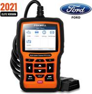 foxwell nt510 elite scanner: full system diagnosis for ford lincoln mercury, abs bleeding srs epb 🔧 tpms dpf sas tps battery oil reset obd2 scan tool - active test hvac 4wd car code reader logo