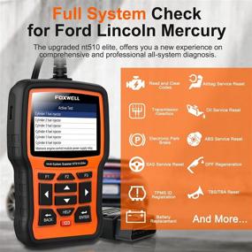 img 3 attached to FOXWELL NT510 Elite Scanner: Full System Diagnosis for Ford Lincoln Mercury, ABS Bleeding SRS EPB 🔧 TPMS DPF SAS TPS Battery Oil Reset OBD2 Scan Tool - Active Test HVAC 4WD Car Code Reader