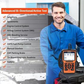 img 2 attached to FOXWELL NT510 Elite Scanner: Full System Diagnosis for Ford Lincoln Mercury, ABS Bleeding SRS EPB 🔧 TPMS DPF SAS TPS Battery Oil Reset OBD2 Scan Tool - Active Test HVAC 4WD Car Code Reader