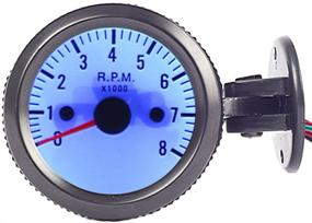 img 2 attached to 🚗 ESUPPORT Car Tachometer Gauge Meter 2" 52mm Tacho RPM Pointer with Blue LED Light