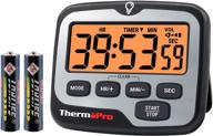 thermopro tm01 kitchen timers: count up/countdown digital timer with touch backlit - perfect for cooking, kids & classroom study logo