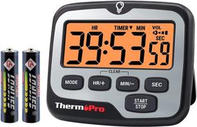 img 4 attached to Thermopro TM01 Kitchen Timers: Count Up/Countdown Digital Timer with Touch Backlit - Perfect for Cooking, Kids & Classroom Study