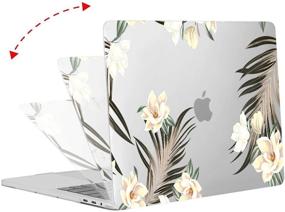 img 1 attached to 🌸 MOSISO Transparent Magnolia MacBook Pro 13 inch Case 2016-2021 with Screen Protector & Keyboard Cover