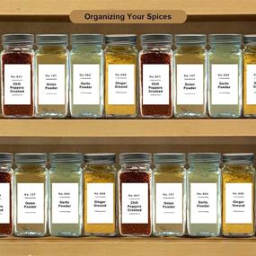 img 3 attached to 🏷️ Minimalist Spice Jar Labels - 184 Preprinted + 8 Blank Write-on Square Stickers | Dishwasher Safe & Waterproof | 2.05" x 1.25" Labels for Kitchen Organization (Spice Bottles Not Included)