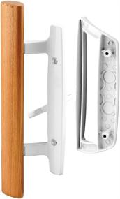 img 4 attached to PRIME-LINE C 1204 Sliding Glass Door Handle Set – White Diecast, Mortise/Hook Style - Replace Old or Damaged Door Handles with Ease (Fits 3-15/16” Hole Spacing)