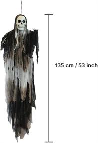 img 3 attached to 👻 Optimize your Halloween Outdoor Decor with JOYIN 3 Pack Hanging Skeleton Ghosts Decorations, Grim Reapers - Top Picks for Best Halloween Decorations