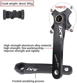 img 3 attached to 🚵 Andeshunk Mountain Bike Crankset with Hollow Integrated Crank Axle – Modified for Single Disc – Available in 32T, 34T, and 36T Options