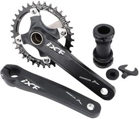 img 4 attached to 🚵 Andeshunk Mountain Bike Crankset with Hollow Integrated Crank Axle – Modified for Single Disc – Available in 32T, 34T, and 36T Options