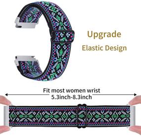 img 2 attached to Elastic Bands Compatible With Letsfit IW1 EW1 Smart Watch Band Wearable Technology