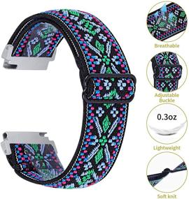 img 3 attached to Elastic Bands Compatible With Letsfit IW1 EW1 Smart Watch Band Wearable Technology