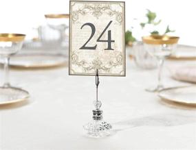 img 3 attached to 🌹 Lillian Rose Gold Table Number Cards: Elegant Wedding Reception Decor, 4 x 5.25 Inches