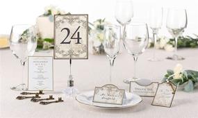 img 2 attached to 🌹 Lillian Rose Gold Table Number Cards: Elegant Wedding Reception Decor, 4 x 5.25 Inches