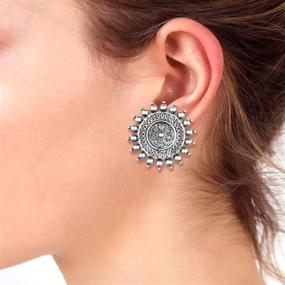 img 1 attached to Efulgenz Vintage Antique Oxidized 👧 Earring: A Fashionable Jewelry Choice for Girls