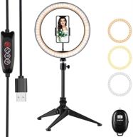 🎥 10.2" led ring light with tripod stand & phone holder - perfect for live streaming, youtube videos, & tiktok! logo