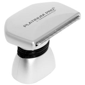 img 4 attached to Platinum Pro Back Hair Shaver Attachment Head - Enhanced with Shock Absorber Neck and 1.8 Inch Blade Design by MANGROOMER