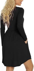 img 3 attached to LONGYUAN Womens Sleeve Dresses Pockets Women's Clothing for Dresses