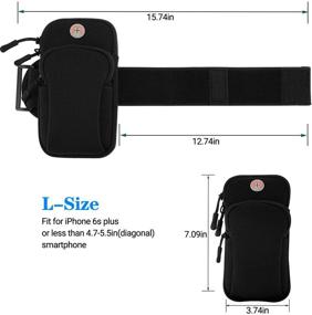 img 3 attached to 📱 Phone Arm Bag | iPhone Pouch Arm Case | Cell Phone Armband Case for iPhone 11, 11 Pro Max, Xs, Xr, 8, 7, 6 Plus | Galaxy S10, S9, S8, S7+