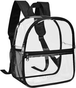 img 3 attached to 🎒 Casual Daypacks: Cold Resistant Transparent Security Backpacks Approved for TSA Regulations