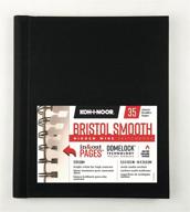 📔 koh-i-noor bristol smooth bright white paper sketchbook - hardcover, in and out pages, hidden wire, 270 gsm, 5.5 x 8.5 inches, 35 sheets, 170410463 logo