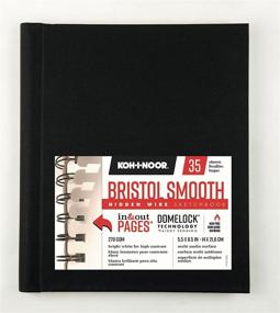 img 3 attached to 📔 Koh-I-Noor Bristol Smooth Bright White Paper Sketchbook - Hardcover, In and Out Pages, Hidden Wire, 270 GSM, 5.5 x 8.5 Inches, 35 Sheets, 170410463