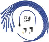 accel 4040b 8mm universal spark 🔌 plug wire set - super stock graphite, blue logo