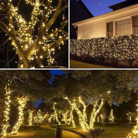 img 3 attached to 🌟 BHCLIGHT Super-Long 105FT 300 LED Solar String Lights: Waterproof, 8 Lighting Modes for Outdoor Christmas Decor, Warm White