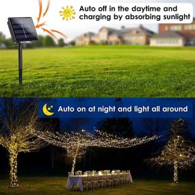 img 1 attached to 🌟 BHCLIGHT Super-Long 105FT 300 LED Solar String Lights: Waterproof, 8 Lighting Modes for Outdoor Christmas Decor, Warm White