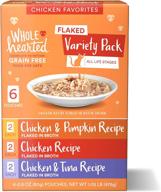 🐱 wholehearted grain free chicken favorites flaked wet cat food variety pack by petco brand: suitable for all life stages logo