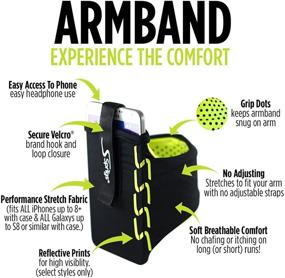 img 2 attached to 📱 Sprigs Phone Armband Sleeve: Lightweight & Comfortable for iPhone x/8/7/6 Plus, Galaxy S7/S6, Google Pixel XL - Fits All Phones with Case. Perfect Running Armband for Women & Men!